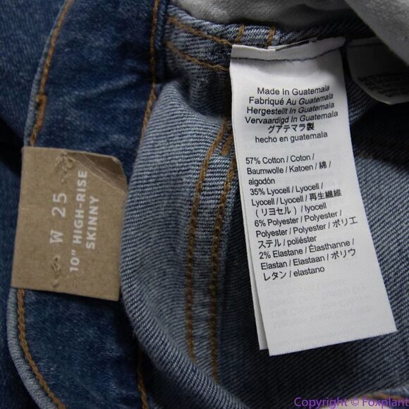 NEW Madewell 10" High-Rise Skinny Jeans in Dewitt Wash: Button-Front TENCEL, 25 - Picture 14 of 15